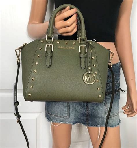 green michael kors purse outfit|Michael Kors olive green handbags.